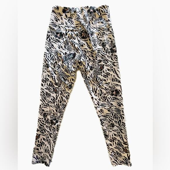 Onzie Animal Floral Leggings Size Large - Picture 2 of 7
